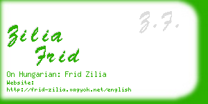 zilia frid business card